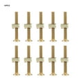 thumbnail image 1 of Pernos para muebles - 10 piezas M6 50 mm Tornillos para muebles de acero al carbono Tuercas para pernos Tornillos de barril para muebles Sujetador de conector para unir tableros de madera, encimeras d, 1 of 8