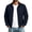 Navy, variant on kcavykas Men's Jacket Regular Fit Casual Jacket Stand Collar Long Sleeve Solid Color with Zip up Basic Everyday Outerwear Top for Daily Outing (Beige M)