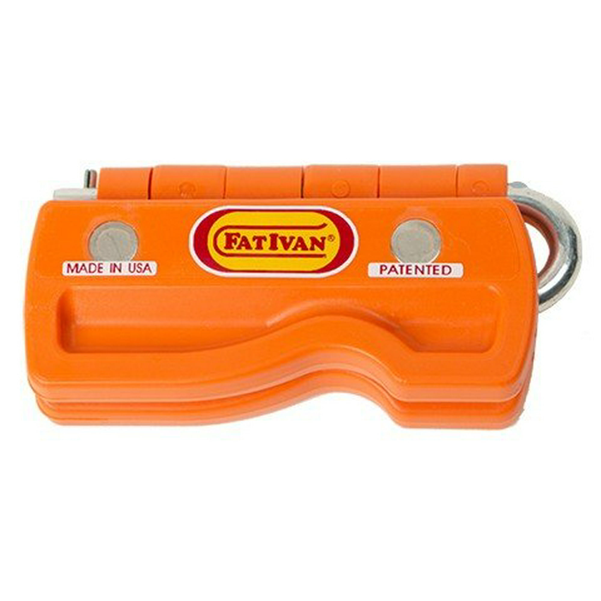 The Original Fat Ivan Fold Up Door Stop With Magnet Orange