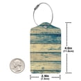 thumbnail image 4 of Naloa Retro Wooden Luggage Tag for Suitcase Leather Baggage Tag with Stainless Steel Loop Privacy Cover for Women Men Girls-1, 4 of 5