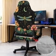 thumbnail image 6 of Whosucclay Dragonfly Moon Flower Print Gaming Chair Covers Slipcovers Washable, 4 Pieces Stretchable Elastic Computer Reclining Gaming Chair Seat Cover with Armrest Cover, 6 of 8