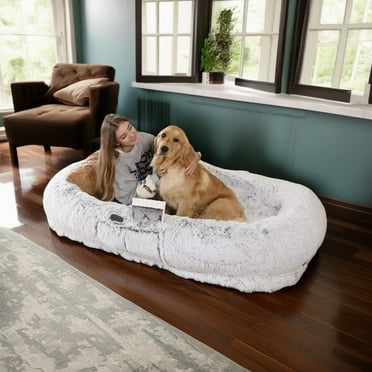 Pefilos 71" Dog Beds for Large Dogs Giant Dog Bed Human Size Pet Bed for People 30D Sponge Bean Bag Bed Detachable Washable, Gray