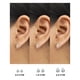 thumbnail image 5 of Pendientes minimalistas de moissanita JeenMata de 0,5 quilates con baño de oro blanco, 5 of 6