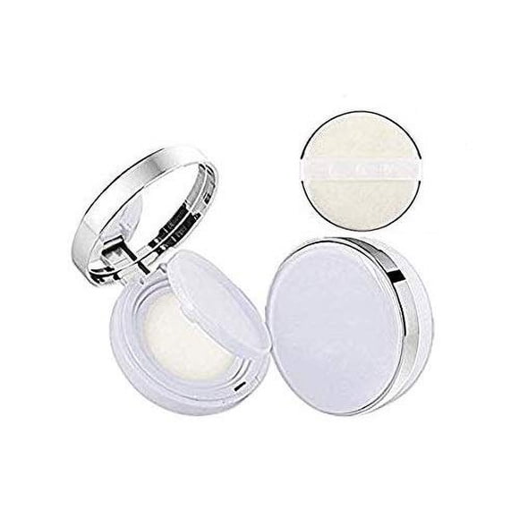 DNHCLL Caja de soplo de cojín de aire portátil de lujo vacía blanca Caja de tocador de contenedor de crema BB Caja de polvo con esponja de cojín de aire Soplo de polvo y espejo (15 ml 0,5 oz)