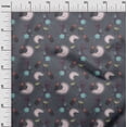 thumbnail image 2 of oneOone Silk Tabby Gray Fabric Baby Feeder|Moon & Cartoon Sheep Kids Quilting Supplies Print Sewing Fabric By The Yard 42 Inch Wide, 2 of 4
