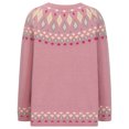 thumbnail image 5 of WRKEKC Women's Vintage Print Knit Pullover Sweater Crewneck Long Sleeve Casual Modern Design Loose Fit Trendy Tops Womens Sweater, 5 of 6