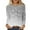 Gray, variant on ibuvkizy Long Sleeve Shirts for Women,Womens Tops,Ladies' Shiny Printed Casual Pullover Classic Long Sleeved Round Neck Top Gray,M