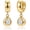 Gold-Teardrop Hoops, variant on Wrongduck Gold Dangle Earrings for Women, 14K Gold Plated Chunky Hoop Earrings with Cubic Zirconia Charm, Lightweight Statement Drop Huggie Jewelry Accessories