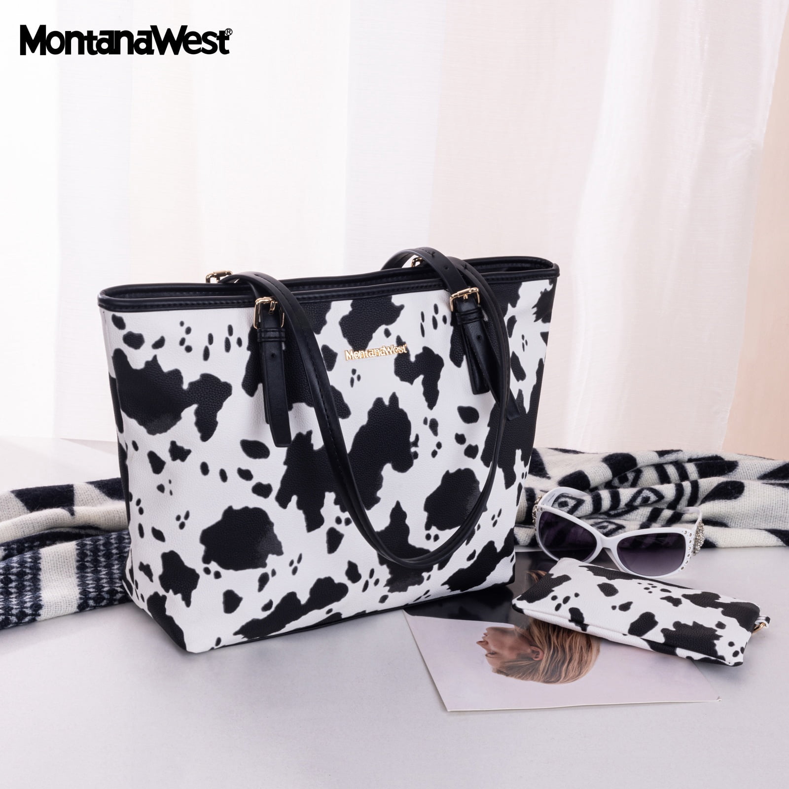 Montana West Tote Bags Vegan Leather Purses and Handbags – details