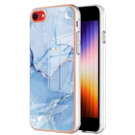 Compatible with IPhone SE 2020/8/7 Case Silicone Bumper Marble TPU Shockproof