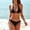 Solid, variant on EGNMCR Bikini Set Women's Solid Bikini Strap Bikini Deep V Split Swimsuit