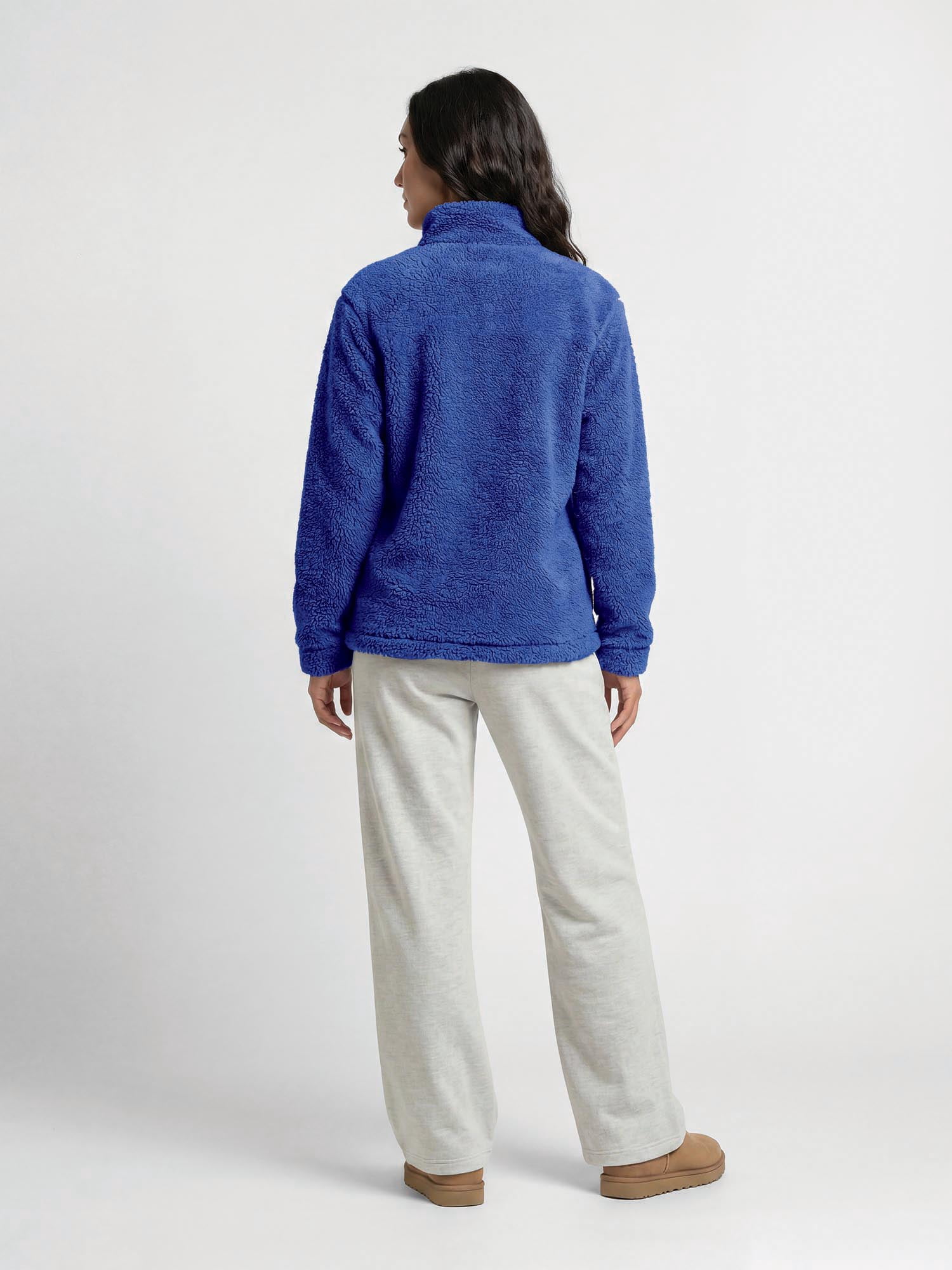 Florida Gators Reebok Womens Relaxed Fit Qtr Zip Sherpa Pullover