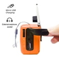 thumbnail image 2 of Radio con manivela solar 1200mAh USB Radio de emergencia portátil para exteriores Alarma SOS, 2 of 5