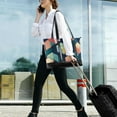 thumbnail image 5 of FORMRS Canvas Laptop Tote Bag for Women with 15.6" Computer Compartments Shoulder Handbag, Blue Cubes, 5 of 7