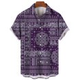 thumbnail image 4 of Camisa hawaiana vintage con estampado de tótem 3D para hombre, camisetas informales de verano de manga corta, ropa de calle, camisas holgadas con solapa de gran tamaño, 4 of 4