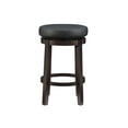 thumbnail image 2 of Linon Maya 25" Backless Indoor Round Counter Stool with Swivel, Dark Brown/Black Faux Leather, 2 of 16