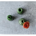 thumbnail image 2 of Creative Co-Op Green Embossed Stoneware Vases (Set of 3 Sizes), 2 of 2