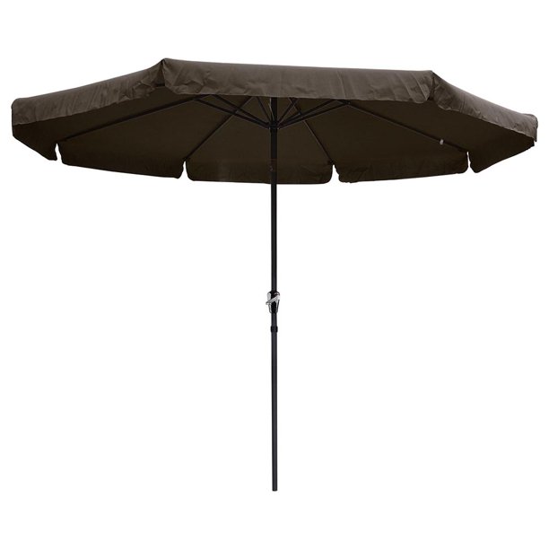 Yescom 10ft Aluminum Outdoor Patio Umbrella Special Valance Uv 30 With Crank Tilt For Table Garden Deck Market Yard Beach Pool Pond Cafe Ranch Walmart Com Walmart Com