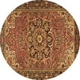 thumbnail image 1 of Ahgly Company Machine Washable Indoor Round Persian Brown Traditional Area Rugs, 5' Round, 1 of 4