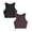 Black 1PCS & Brown 1PCS, variant on Little Girl Bras 7-8 Girls Double Layer Cropped Tank Top Sleeveless Soft Stretch Comfort Fit Casual Wear Racerback Training Bras For Girls