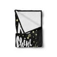 thumbnail image 2 of Saying Soft Flannel Fleece Throw Blanket, Positive Phrase About Life Success Sayings Galactic Items, Cozy Plush for Indoor and Outdoor Use, 50" x 60", Pale Yellow Dark Taupe, by Ambesonne, 2 of 5