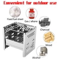 Dengmore Wood Stove Stainless Steel Portable Stove Folding Charcoal Cooking Grill Firewood Stove Lightweight Foldable Firewood Stove for Camping Cooking BBQ Picnic Outdoor, Car