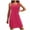 ZZAPink4, variant on Womens Summer Casual Dresses Color Block Print Crew Neck Strappy Sleeveless Fashion Beach Mini Dress Activewear