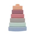 thumbnail image 1 of Milaget Jouet Triangulaire Empilable et Gigogne Empileur Souple 6 Pcs Empileur de Construction Couleur Claire, 1 of 8