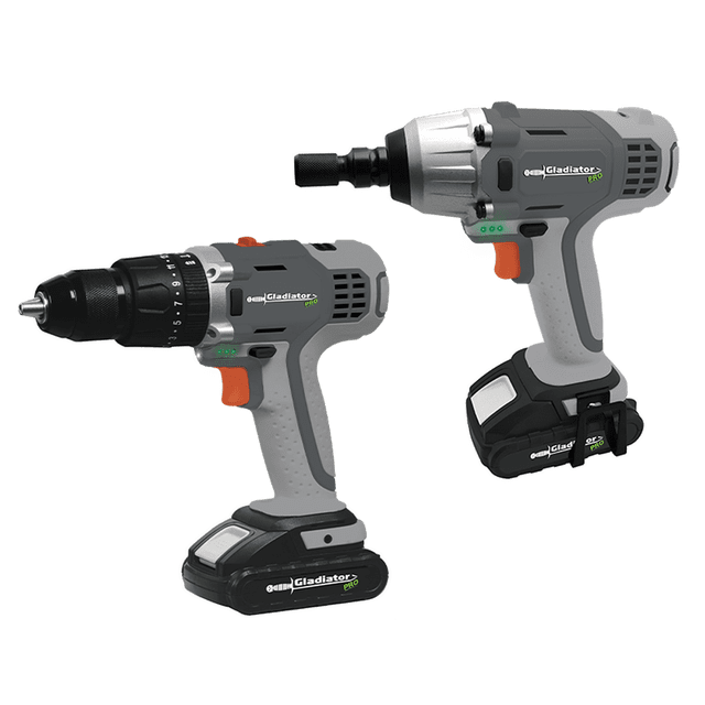 GLADIADOR KIT TALADRO + LLAVE IMPACTO TP 813/18-ALI 812/18C1 negro