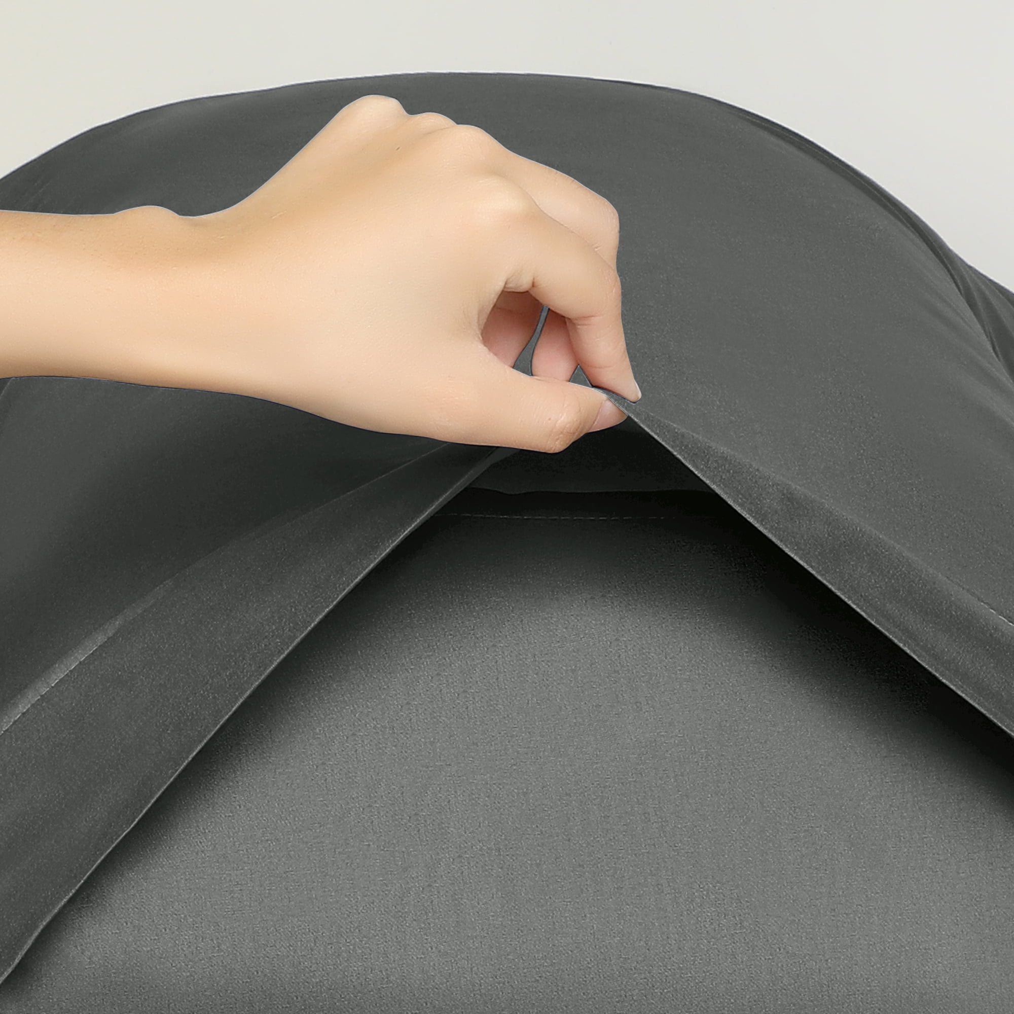 Unique Bargains Pillow Cases with Envelope Closure Pillow Covers 2 pcs Queen Dark Gray
