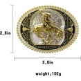 thumbnail image 2 of GHSDFBB Classic Western Cowboy Fashion Belt Buckle Motorcycle Rider Street Punk Style Men's Western Belt Buckle, 2 of 4