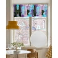 thumbnail image 4 of Abstract Paint Linen Curtain Valance for Bedroom/Bathroom/Kitchen/Office/Living/Dining Room Window,Multicolor Cool Abstract Scattered Colors Rod Pocket Topper Decorative Cafe Drapes Panel 60"x18", 4 of 6