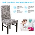 thumbnail image 6 of Stretch Spandex Short Slipcover 4-Piece Chair Short Slipcovers, Gray, 6 of 8