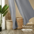 thumbnail image 5 of Deconovo Light Filtering Sheer Curtains Rod Pocket Voile Drape Curtains for Kitchen 52x54 inch Grey 2 Panels, 5 of 7