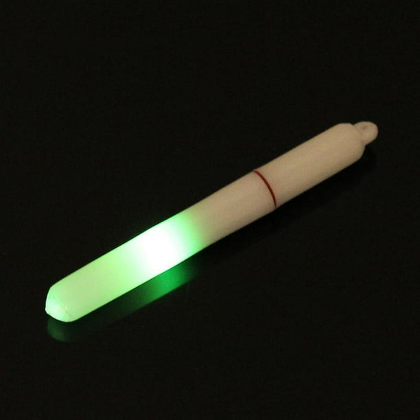 Dynwaveca 1 Piece Durable Fishing Rod Tip Glow Sticks Floats Glow Stick Night Fishing Light Fishing Green Fluorescent Electronic Light White 73mm