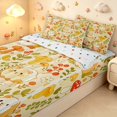 thumbnail image 3 of Homewish Cartoon Fungus Plants Zipper Full Size Comforter Sets with Fitted Sheet and 2 Pillowcases,Cute Guinea Pig Animals Zipper Bedding Set,Yellow,Polkadot Reversible,4pcs, 3 of 8