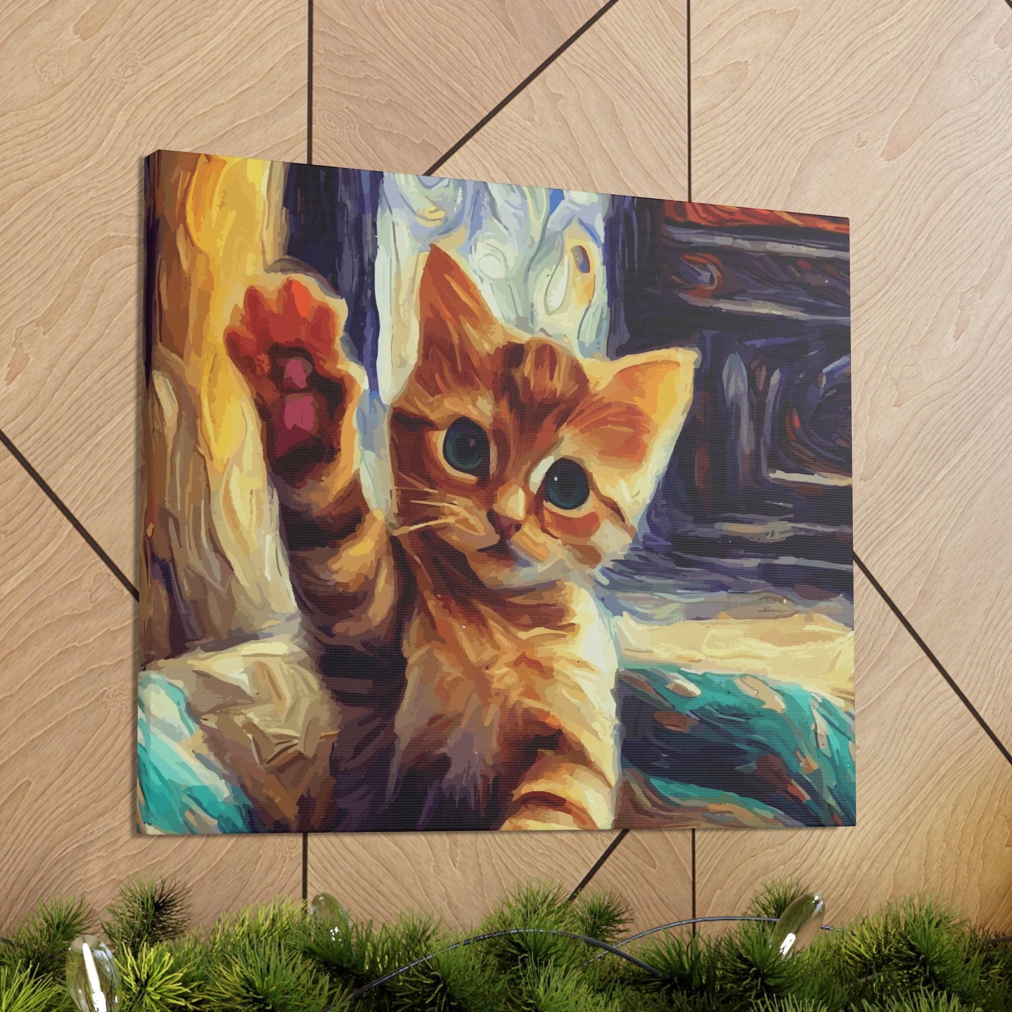 Hello Kitty by Van Gogh Collection Canvas Gallery Wraps *By Van Gogh* Series 24X20X1.25 SHIPPING IS INCLUDED