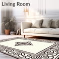 thumbnail image 2 of ODIKA 8'x10' Machine Washable Non-Slip Area Rug, Elegant Interlocking Medallion Trellis Lattice Scroll Motif High Traffic Rug, Brown, 539704, 2 of 7