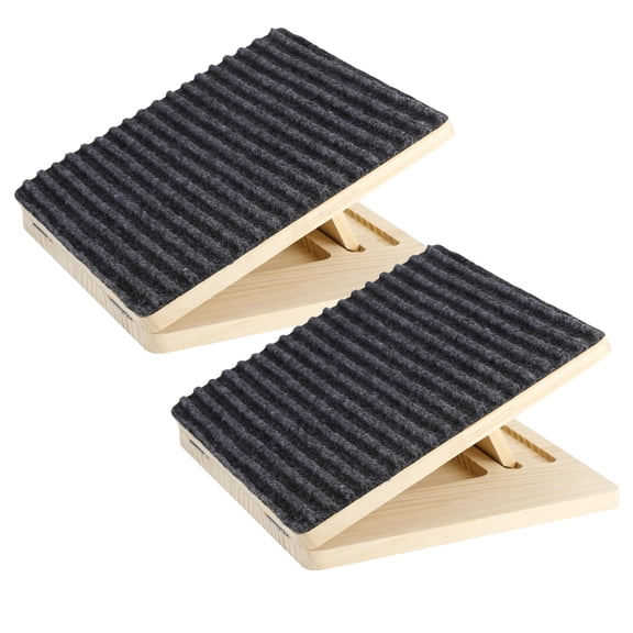 2 Pcs Wooden Dog Ramp, Portable Adjustable 15°/25°/35° Angle Pet Stair Ramps with Anti-Slip Surface & Base for Small Pets, Senior Dogs, Cats, Injured Animals