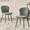 Sage Green, variant on Dining Chairs Set of 2, Upholstered Chenille Fabric Kitchen Chairs With Metal Legs, Wingback Elegant Tufted Accent Vanity Chair For Dinner, Bedroom, Living Room, Apartment, Coral