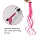 thumbnail image 5 of Clip de extensión de cabello de colores, pieza de cabello liso colorido, peluca para niños y niñas, Clip destacado, 12 Uds., 5 of 6