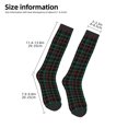 thumbnail image 2 of Fotbe Buffalo Plaid Dark Green Calcetas Divertidas Estampadas para Hombre y Mujer, Calcetas de Algodón hasta la Rodilla para Caminar, Correr, Enfermería y Embarazo, 2 of 6