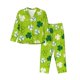 thumbnail image 1 of Fotbe St Patrick's Day7 Conjunto de Pijama de Manga Larga para Mujer con Estampado, Ropa de Dormir de 2 Piezas, Conjunto de Casa Suave y Cómodo con Bolsillos-Small, 1 of 7