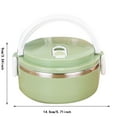 thumbnail image 3 of Stainless Steel Thermal Food Container Stackable Insulated Round Lunch For Hot Meals Leak Proof Sealed Design, 3 of 8
