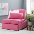 thumbnail image 1 of Powell Boone Convertible Sofa Bed, Hot Pink Fabric, 1 of 17