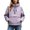 #02-Purple, variant on Casual Sporty Hooded Jacket And Windbreaker for Women Lightweight Outerwear with Adjustable