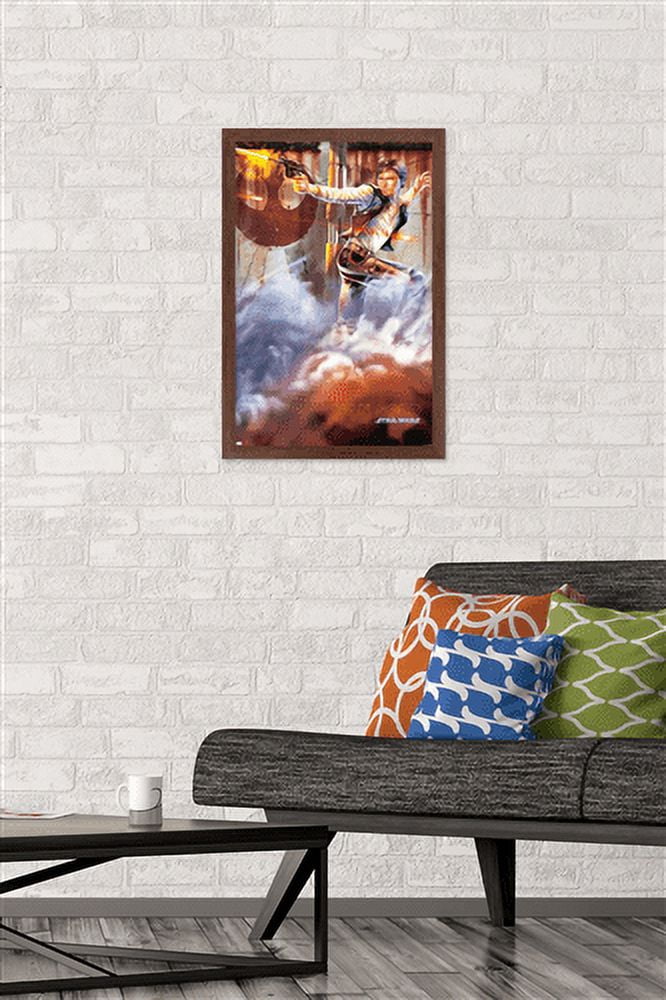 Star Wars: Original Trilogy - Han Solo Wall Poster, 14.725" x 22.375", Framed