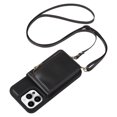 thumbnail image 2 of Nalacover RFID Blocking Wallet Case for iPhone 14 Pro, Shockproof PU Leather Magnetic Button Zipper Purse Card Slots & Kickstand Crossbody Phone Case with Shoulder & Wrist Strap,Black, 2 of 12