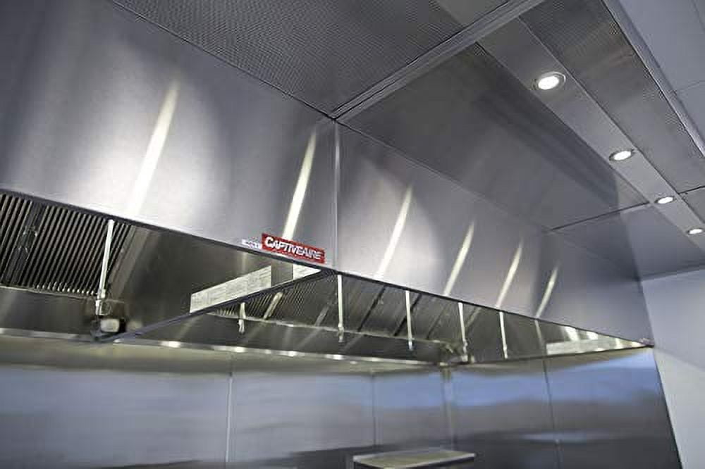 CAPTIVE-AIRE Backsplash Accessories, Stainless Steel Wall End Caps for 1/16" Material- 7ft Long (2 Pack of End Caps)