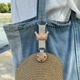 thumbnail image 2 of Mauxuk Travel Hat Clip with Keychain, Hands Free Sun Hat Holder for Hiking & Outdoors, Durable Iron & Wood Design, Pentagram Flower Shape, Lightweight 0.7oz, Fits Hats Scarves Gloves Masks, 2 of 6